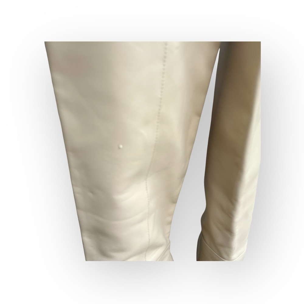 Sam Edelman Cream Knee-High Leather Boots 3.25” heels - Picture 12 of 15